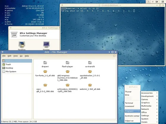 Gallery thumbnail: Sshot 20070531 Xfce Debian